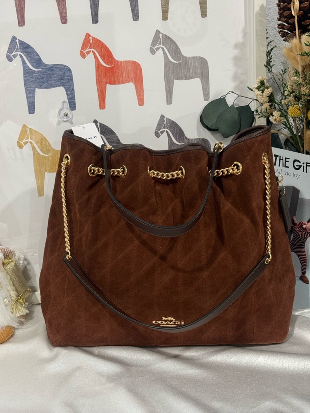 COACH Evelyn Large Shoulder Bag With Quilting CCZ83